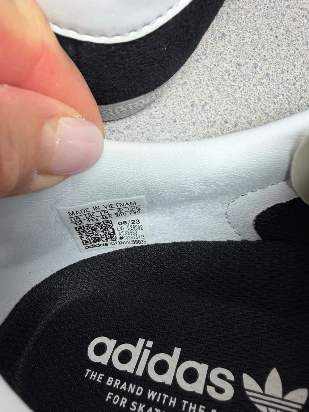 adidas Black and White Suede Sneakers with White Stripes